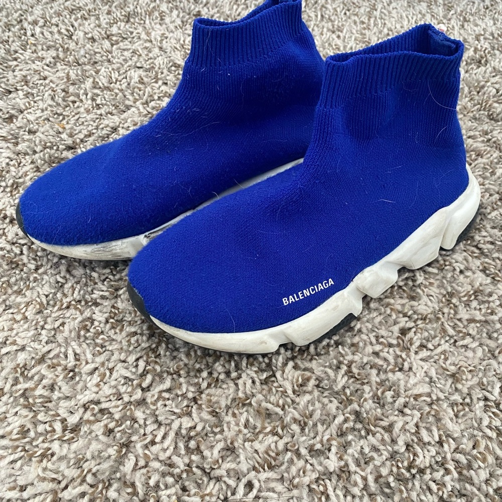 Balenciaga Kids Blue Sock Sneakers